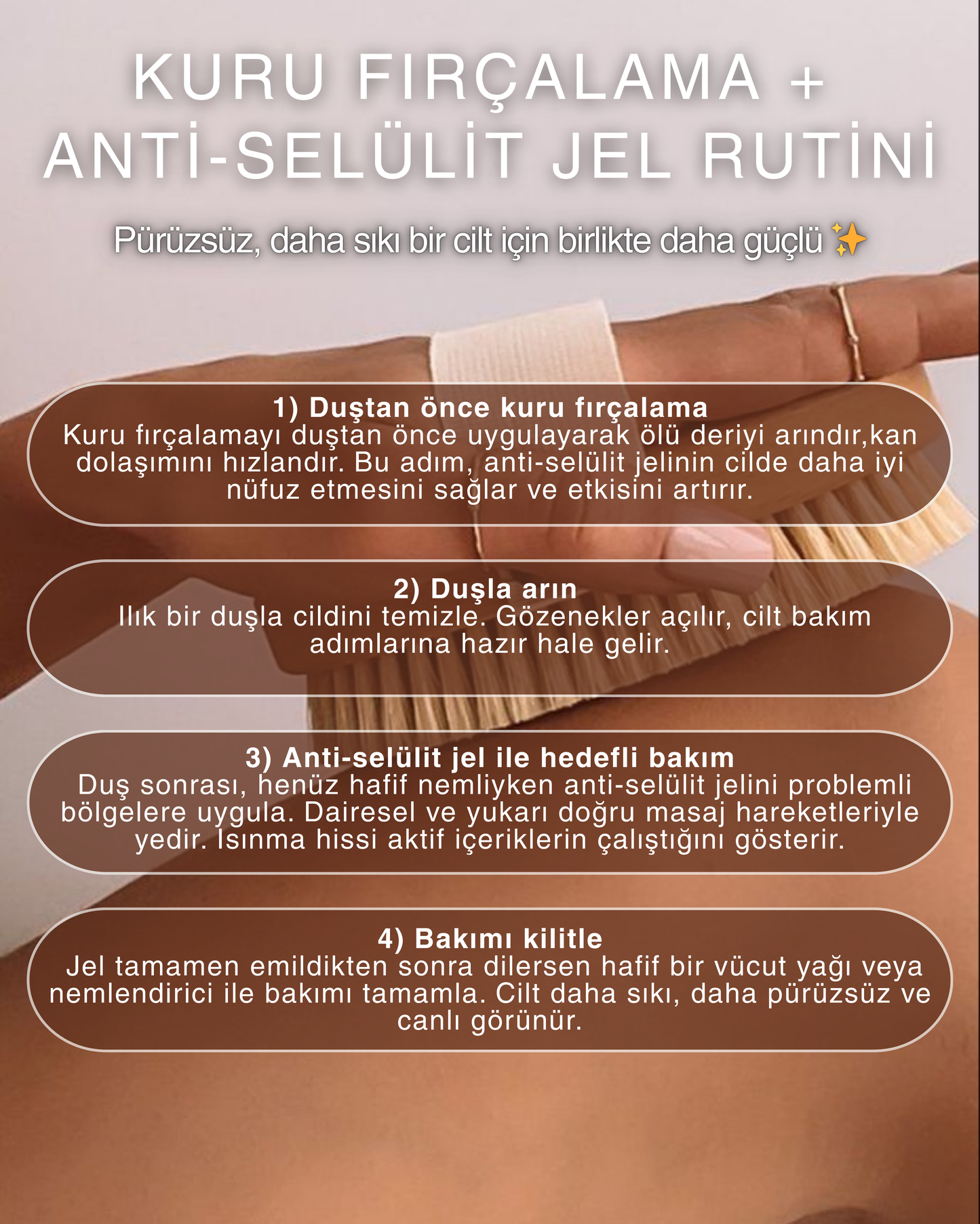 CareRoutine Doğal At Kılı Selülit Fırçası