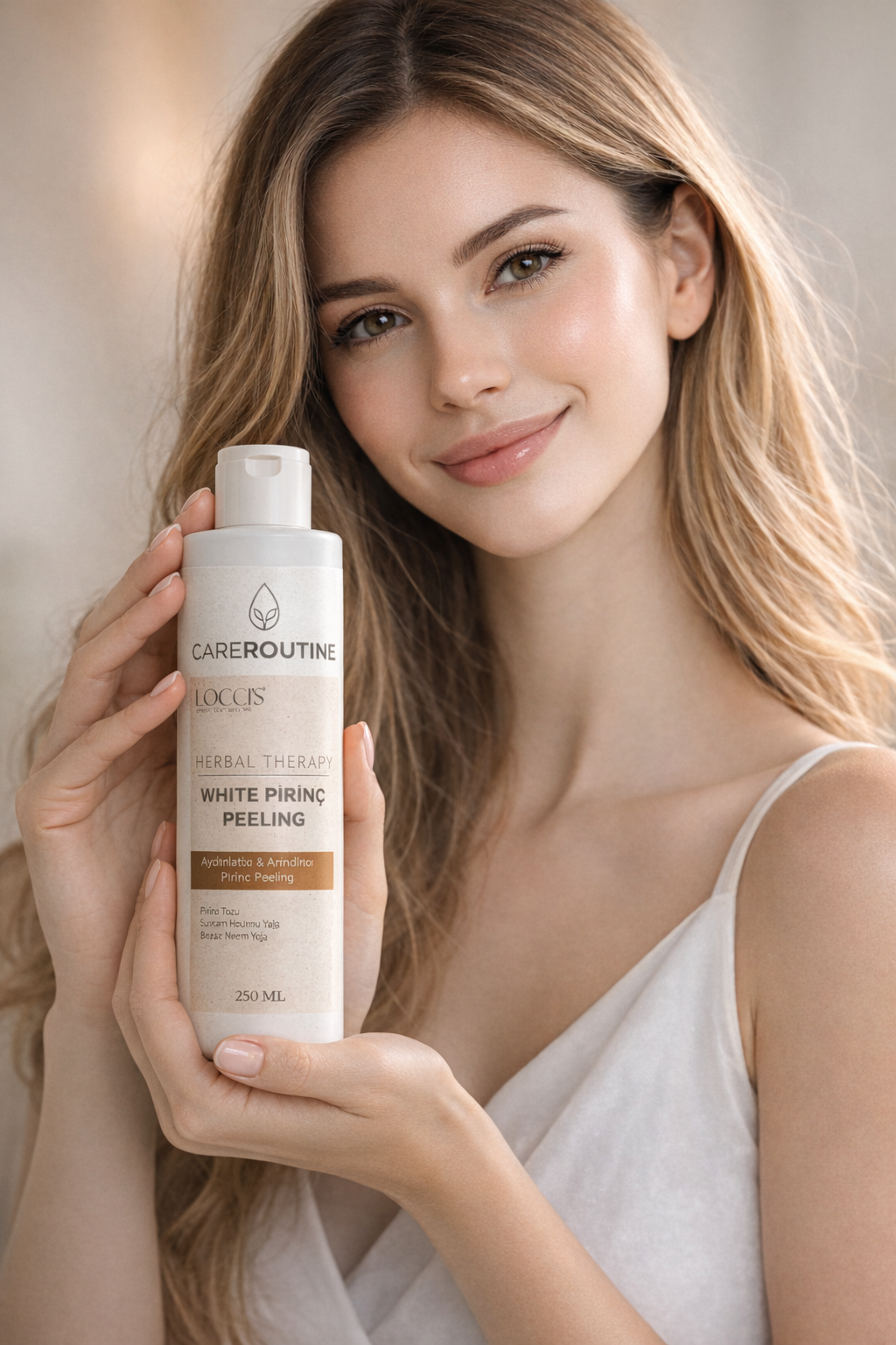 CareRoutine - LOCCİS™ Pürüzsüzleştirici Organik Pirinç Yüz Peelingi, Ölü Deri Arındırıcı Ve Canlandırıcı, Normal Cilt